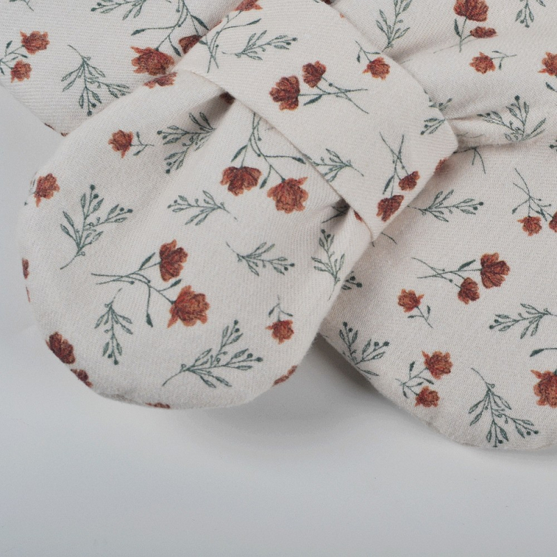 Moinmlon Kūdikio žieminis medvilninis šalikas su gėlių raštu, Twill audinys, Kryžminės formos, palaiko šilumą