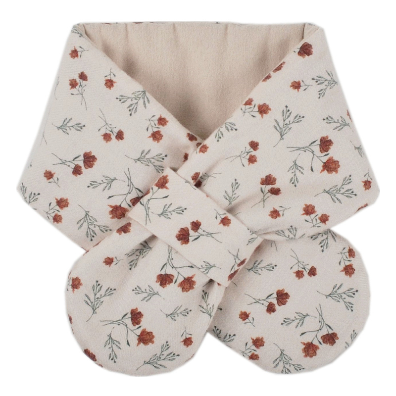Moinmlon Kūdikio žieminis medvilninis šalikas su gėlių raštu, Twill audinys, Kryžminės formos, palaiko šilumą