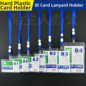 Carcasa pentru card cu șnur pentru expoziții – Cod de test pentru acid nucleic, abonament de intrare, badge de student – plastic, stil simplu