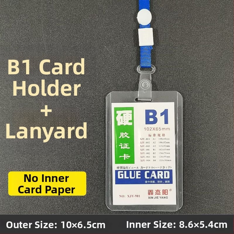 Carcasa pentru card cu șnur pentru expoziții – Cod de test pentru acid nucleic, abonament de intrare, badge de student – plastic, stil simplu