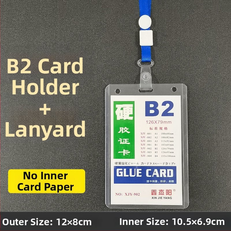 Carcasa pentru card cu șnur pentru expoziții – Cod de test pentru acid nucleic, abonament de intrare, badge de student – plastic, stil simplu