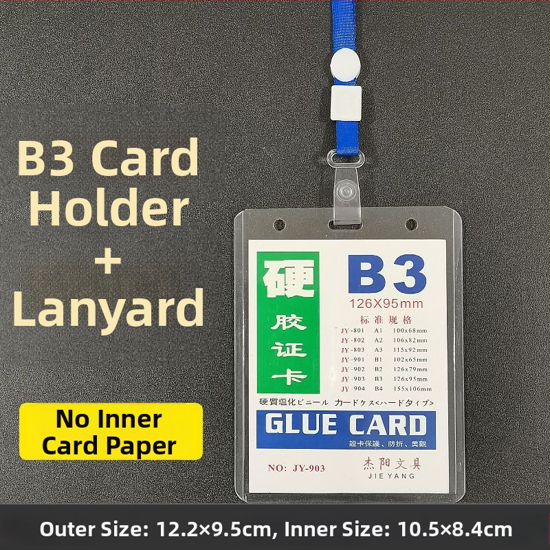 Carcasa pentru card cu șnur pentru expoziții – Cod de test pentru acid nucleic, abonament de intrare, badge de student – plastic, stil simplu