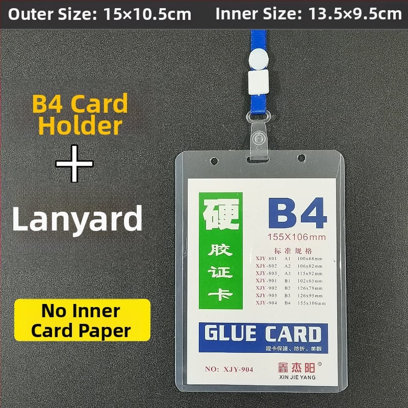 Carcasa pentru card cu șnur pentru expoziții – Cod de test pentru acid nucleic, abonament de intrare, badge de student – plastic, stil simplu