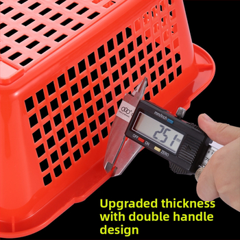 Tárolókosár, vastagított műanyag, téglalap alakú lefolyónyílásokkal (Modell: P8011, Anyag: Műanyag, Stílus: Modern egyszerűség)