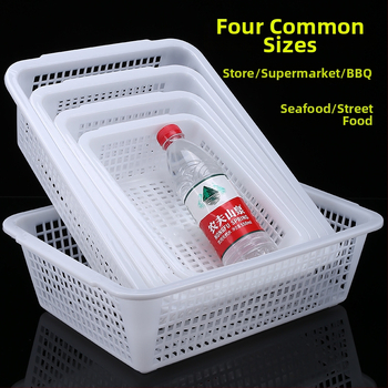 Tárolókosár, vastagított műanyag, téglalap alakú lefolyónyílásokkal (Modell: P8011, Anyag: Műanyag, Stílus: Modern egyszerűség)