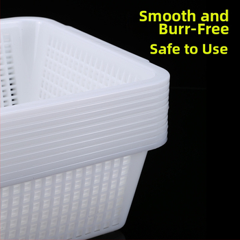 Tárolókosár, vastagított műanyag, téglalap alakú lefolyónyílásokkal (Modell: P8011, Anyag: Műanyag, Stílus: Modern egyszerűség)