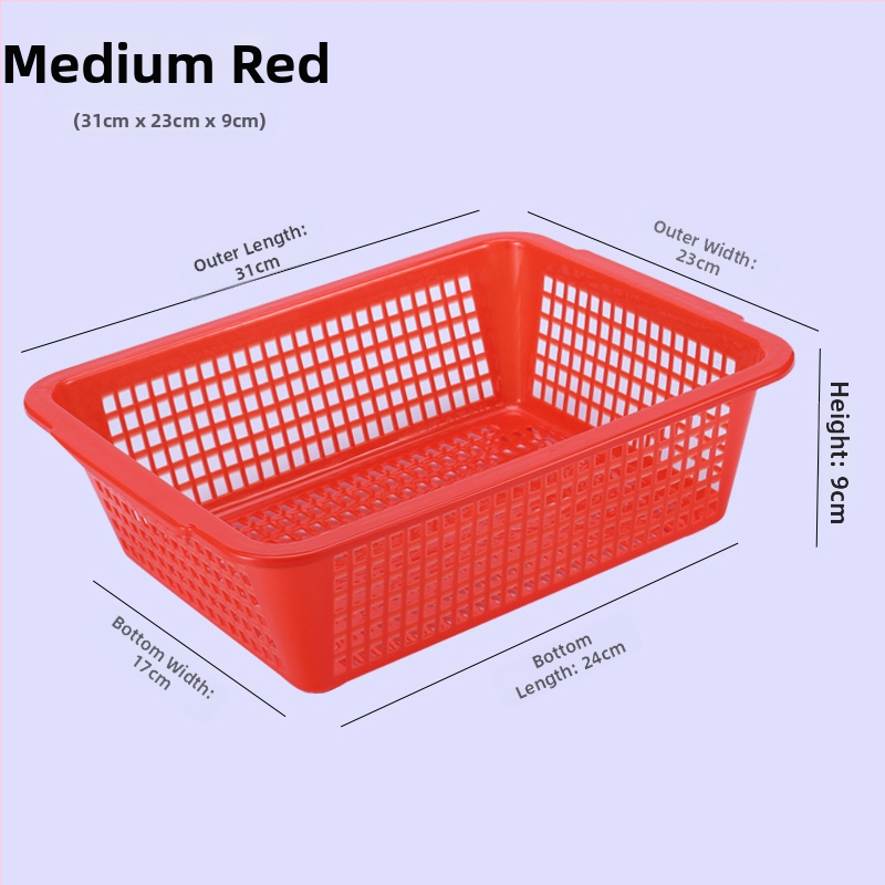 Tárolókosár, vastagított műanyag, téglalap alakú lefolyónyílásokkal (Modell: P8011, Anyag: Műanyag, Stílus: Modern egyszerűség)