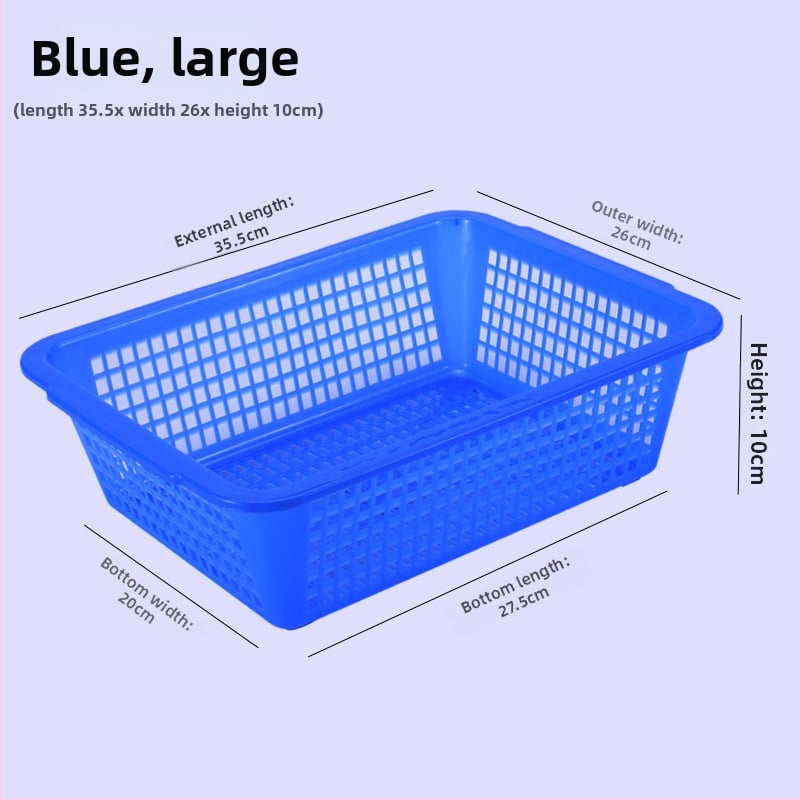 Tárolókosár, vastagított műanyag, téglalap alakú lefolyónyílásokkal (Modell: P8011, Anyag: Műanyag, Stílus: Modern egyszerűség)