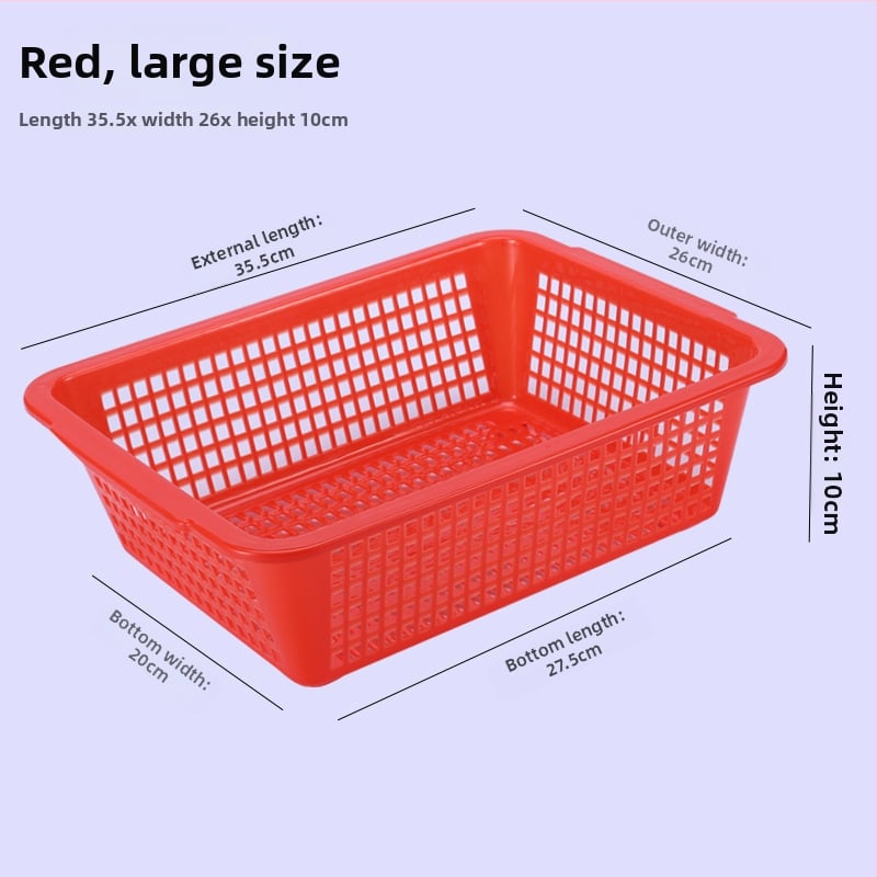 Tárolókosár, vastagított műanyag, téglalap alakú lefolyónyílásokkal (Modell: P8011, Anyag: Műanyag, Stílus: Modern egyszerűség)