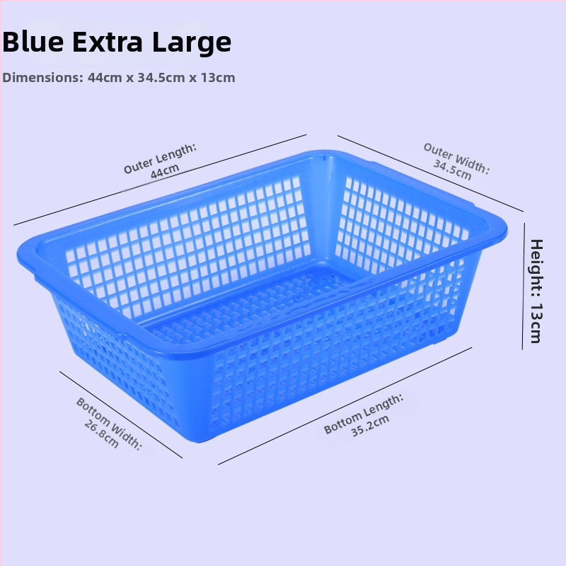 Tárolókosár, vastagított műanyag, téglalap alakú lefolyónyílásokkal (Modell: P8011, Anyag: Műanyag, Stílus: Modern egyszerűség)