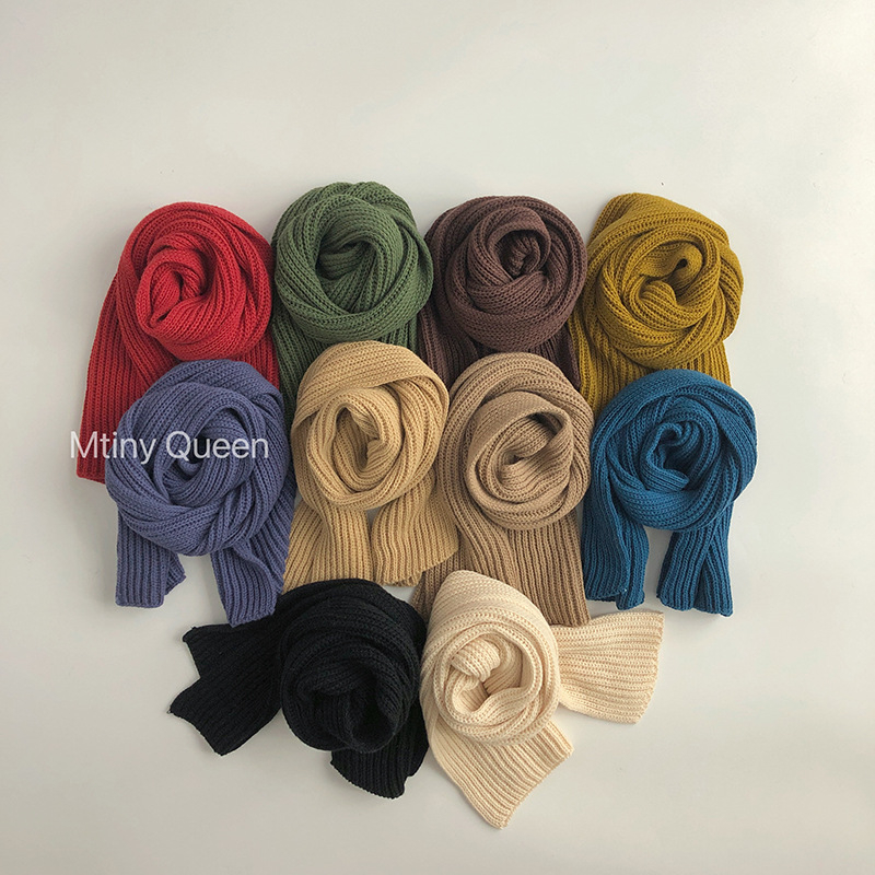 Unisex šalikų iš medvilnės – japoniškas ir korejiečių saldus stilius, paprastas mezginys, vienodas raštas, šildo
