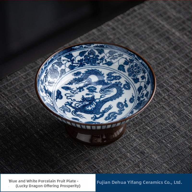 Yifang porcelininė vaisių lėkštė, naujasis kinų stilius, lengvas retro prabanga