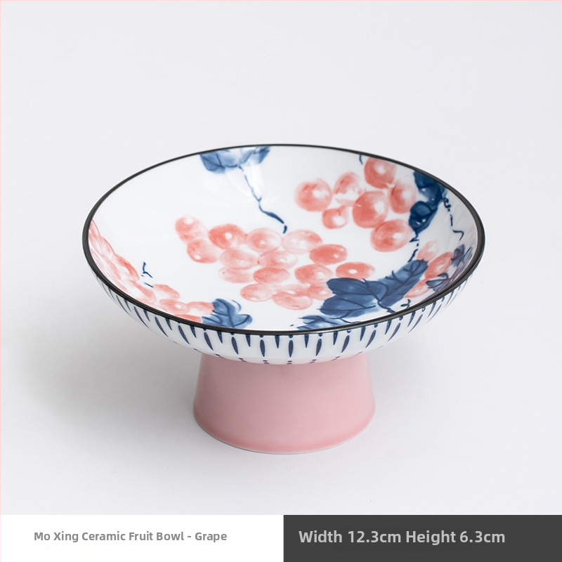 Porcelininė vaisių lėkštė su kojelėmis, retro stilius, pirmosios klasės kokybė