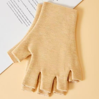 Paššildančios velūro puspirštinės unisex, šiltos mezginiai, su jutikliniu ekranu penkiems pirštams, vieno tono modelis, žiema-pavasaris-ruduo