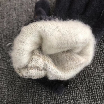 Žiemos unisex mohair megztos pirštinės su karikatūros raštu, mielas stilius, atskiri pirštai, vaikams 4-9 metai