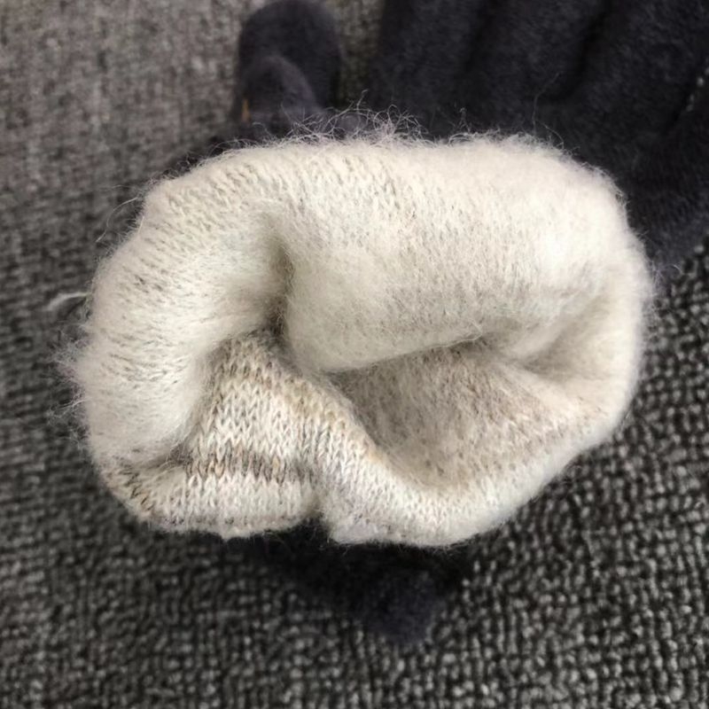 Žiemos unisex mohair megztos pirštinės su karikatūros raštu, mielas stilius, atskiri pirštai, vaikams 4-9 metai