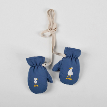 Vaikų žieminės pirštinės | aksominė šiluma, gyvūnų raštas, siuvinėjimas, universalios (polietileno pluoštas; išlaiko šilumą; amžius 6 mėnesiai–6 metai)