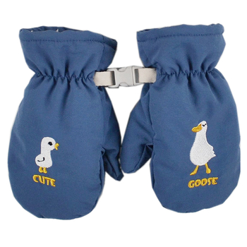 Vaikų žieminės pirštinės | aksominė šiluma, gyvūnų raštas, siuvinėjimas, universalios (polietileno pluoštas; išlaiko šilumą; amžius 6 mėnesiai–6 metai)