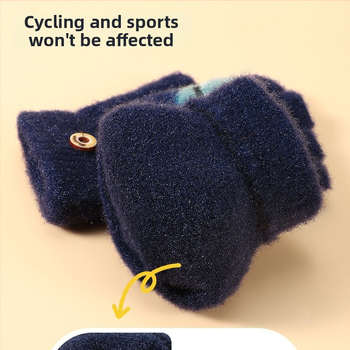 Vaikų pirštinės su flisiniu pamušalu, šiltos, vėjui ir vandeniui atsparios, rašymui ir dviračių važiavimui, unisex, 3–12 metų amžiaus