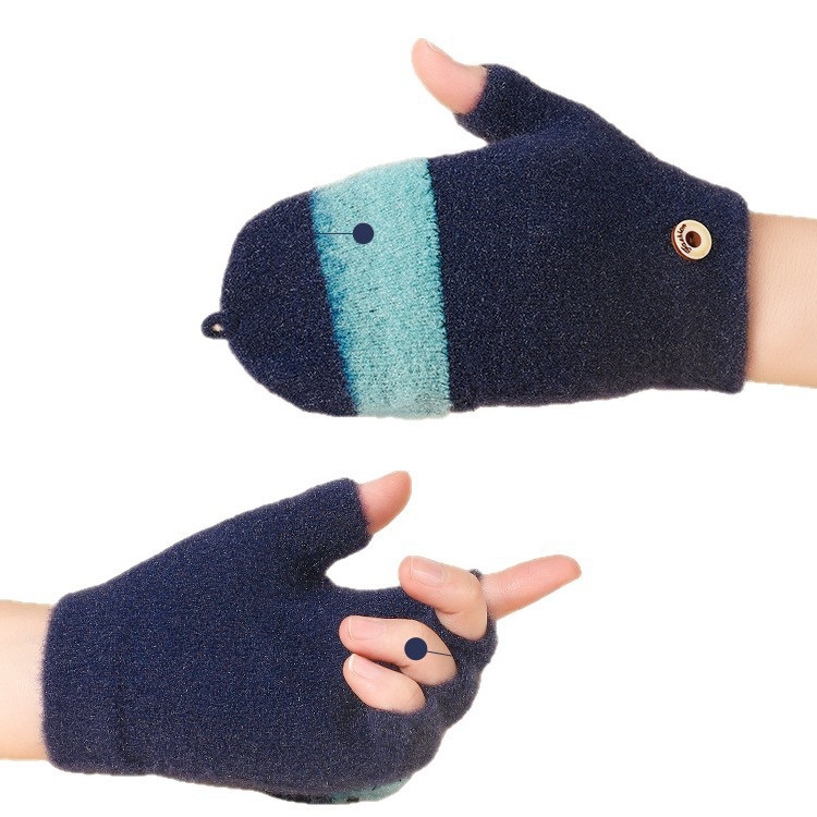 Vaikų pirštinės su flisiniu pamušalu, šiltos, vėjui ir vandeniui atsparios, rašymui ir dviračių važiavimui, unisex, 3–12 metų amžiaus