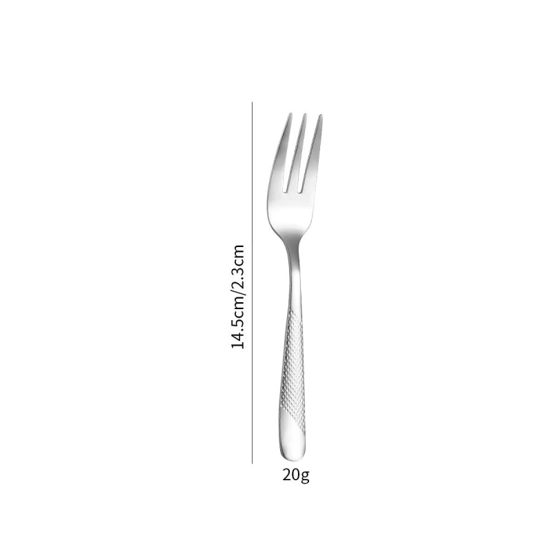 Set tacâmuri pentru friptură: cuțit, furculiță, linguriță – oțel inoxidabil 410, lucrat manual, stil modern minimalist