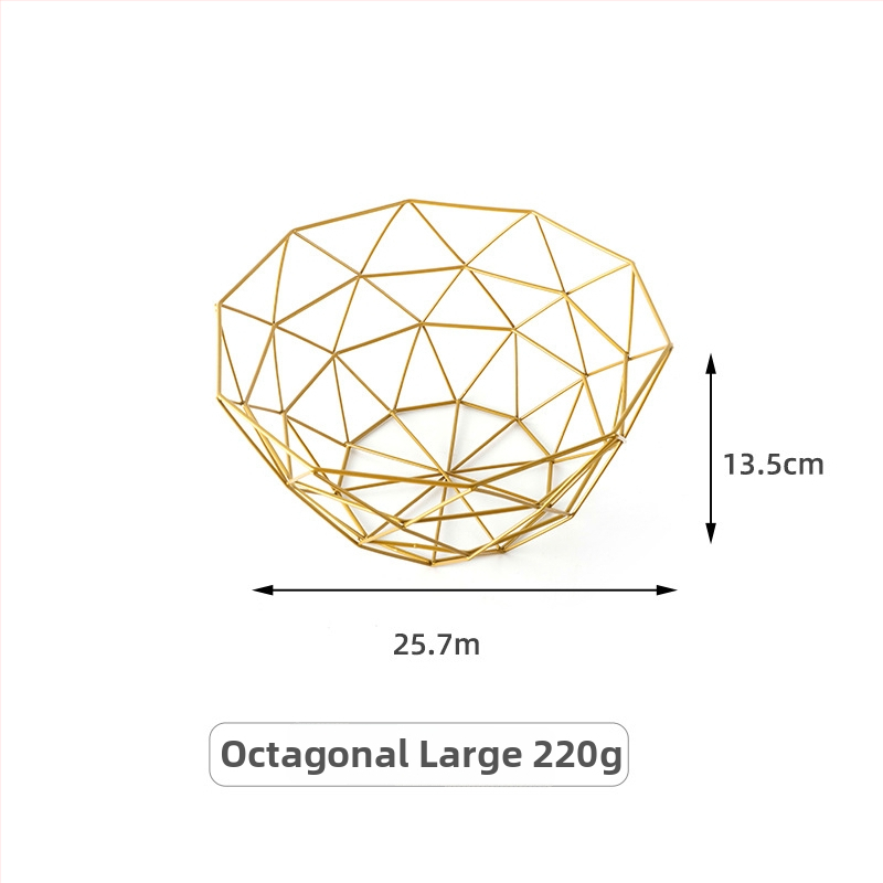 Vasból készült szabálytalan alakú gyümölcskosár konyhához és nappaliba, vízelvezető és tároló funkció, világos luxus retro stílus