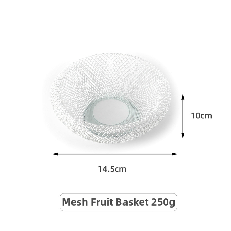 Vasból készült szabálytalan alakú gyümölcskosár konyhához és nappaliba, vízelvezető és tároló funkció, világos luxus retro stílus