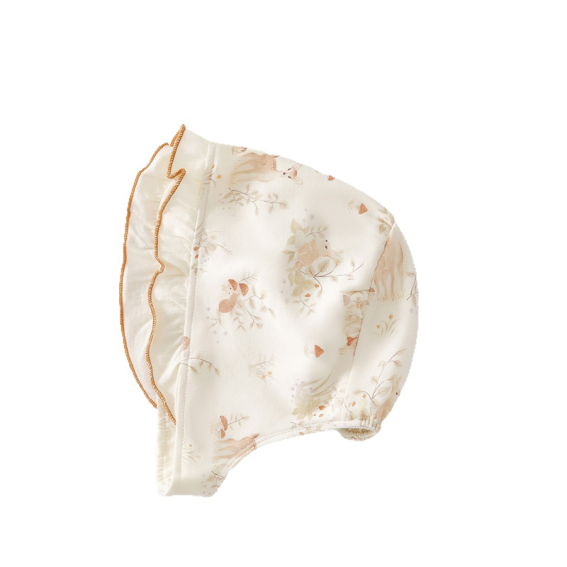 Little Sheep Dudu all-season bebi kapa od 100% pamuka, kupolast stil, zaštita fontaneli