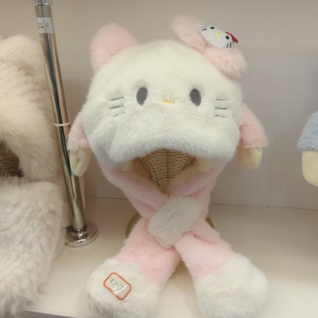 Gyerek plüss sapka mozgó füllel (Szélálló; Meleg; 0–6 hónapos korosztály; Kupola forma)