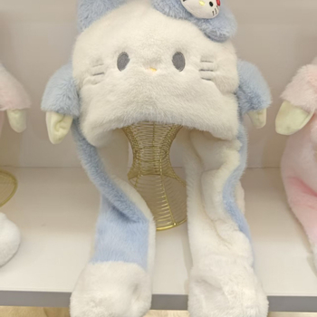 Gyerek plüss sapka mozgó füllel (Szélálló; Meleg; 0–6 hónapos korosztály; Kupola forma)