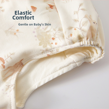 Keturių sezonų megzta kūdikio kepurė – 100% medvilnė, kupolo formos, tinkama 0–12 mėnesių amžiaus, kvėpuojanti ir atspari vėjui