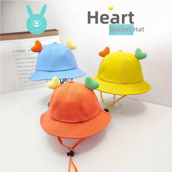 Vaikų medvilninė kibiro skrybėlė – mielas animacinių angelė žvejotojo stilius, kvėpuojanti, saulės apsauga, platus kraštas, amžius 2–6 metai