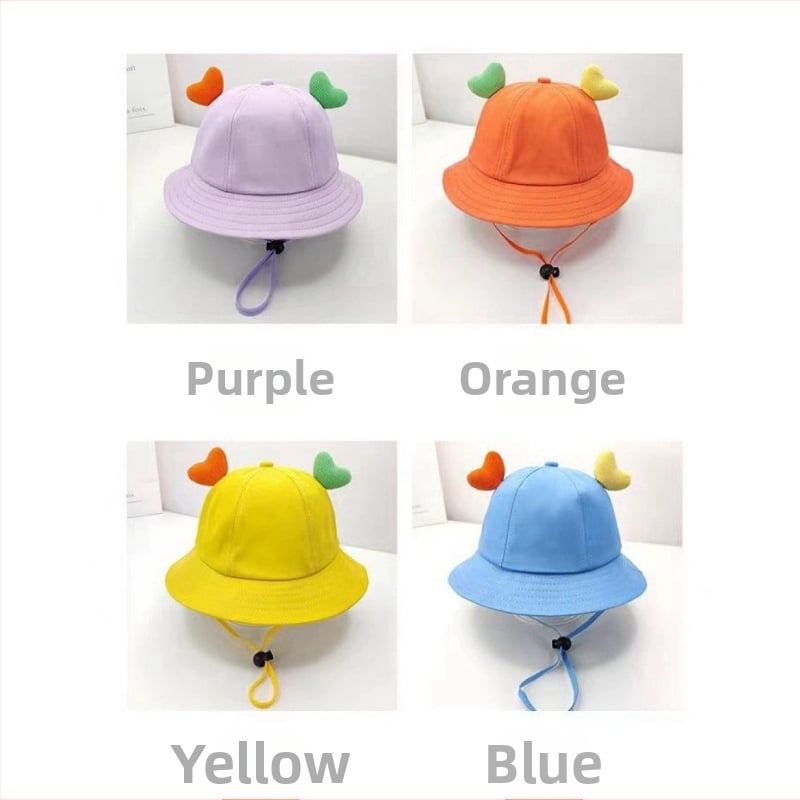 Vaikų medvilninė kibiro skrybėlė – mielas animacinių angelė žvejotojo stilius, kvėpuojanti, saulės apsauga, platus kraštas, amžius 2–6 metai