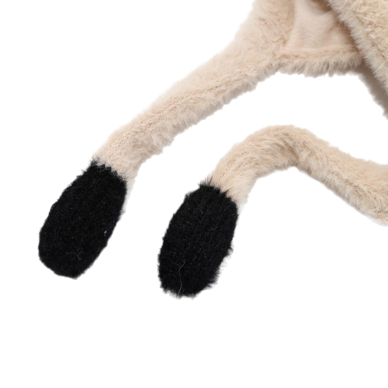 Medvilninė kepurė su gobtuvu ir kupolu — animacinio pingvino dizaino, palaiko šilumą ir atsparus vėjui, ausų apsauga, amžius 1–6 m., žiema