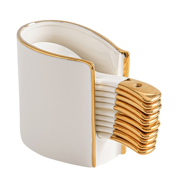 Suport ceramic pentru linguri; stil lux ușor; marcă: Aili Ceramics; material: ceramică; finisaj: aruncare cu apă