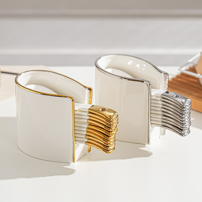 Suport ceramic pentru linguri; stil lux ușor; marcă: Aili Ceramics; material: ceramică; finisaj: aruncare cu apă