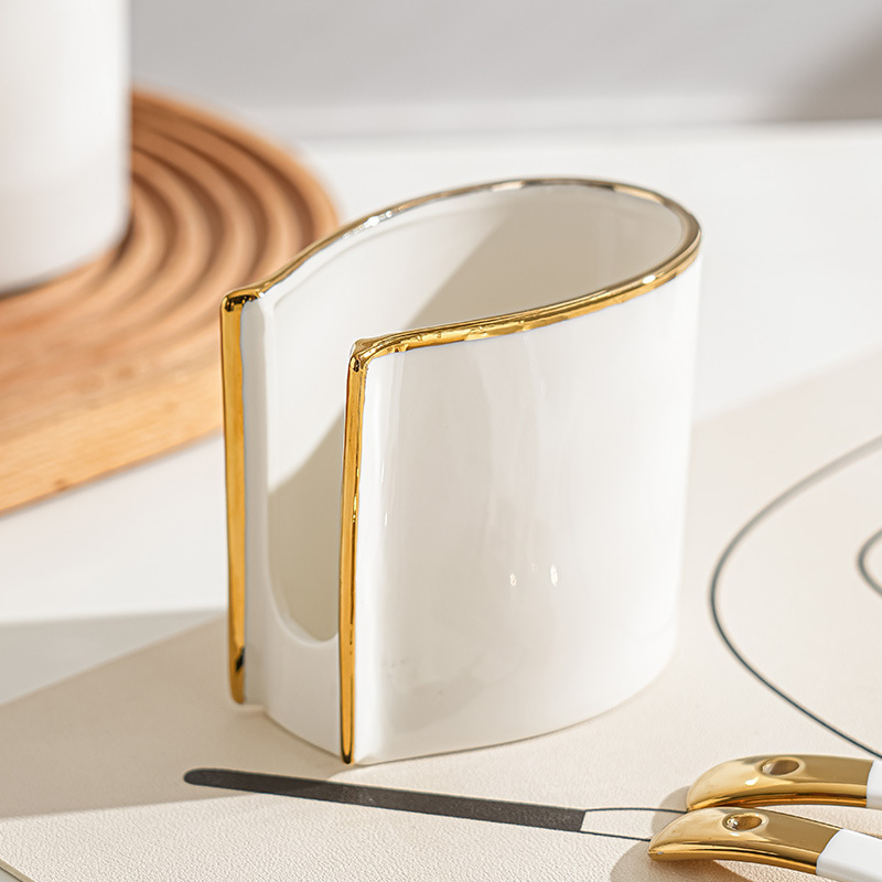 Suport ceramic pentru linguri; stil lux ușor; marcă: Aili Ceramics; material: ceramică; finisaj: aruncare cu apă