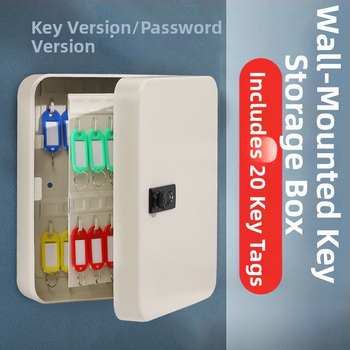 Стенно монтиран шкаф за ключове с парола – Модел 1, домашно ползване, съхранение на автомобилни ключове, стил модерна простота