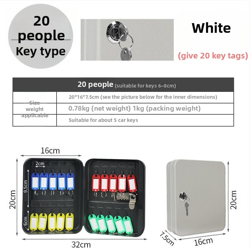 Стенно монтиран шкаф за ключове с парола – Модел 1, домашно ползване, съхранение на автомобилни ключове, стил модерна простота