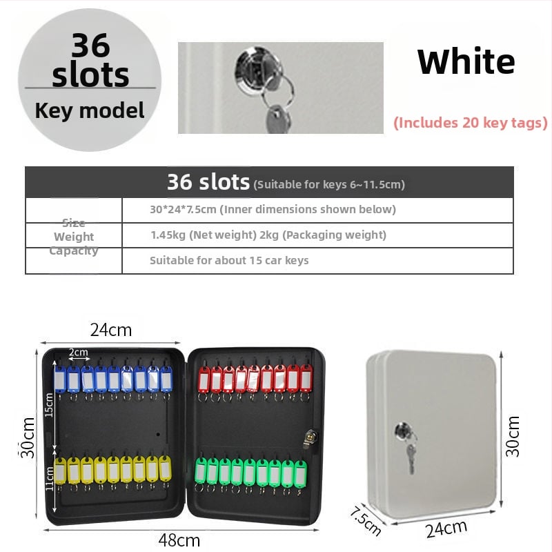 Стенно монтиран шкаф за ключове с парола – Модел 1, домашно ползване, съхранение на автомобилни ключове, стил модерна простота
