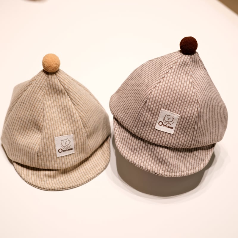 Kepurė su vizieriumi kūdikiams ir 1–4 metų vaikams, dryžuota, minkštas kraštas, kvėpuojanti saulės apsauga