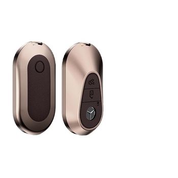 Carcasă pentru cheie Mercedes-Benz, aliaj de aluminiu, stil business, personalizabil; compatibilă cu cheile C200L/C260L, S400L/S450L, E300L.