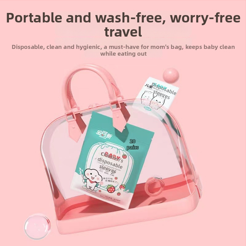 Bērnu vienreizējās piedurknes pret netīrumiem, visām sezonām, karikatūras druka, universāls