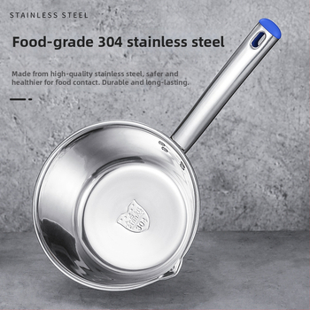 Lingură de supă din oțel inoxidabil 304, cu mâner lung și bol îngroșat, rezistentă la temperaturi înalte pentru bucătăriile comerciale