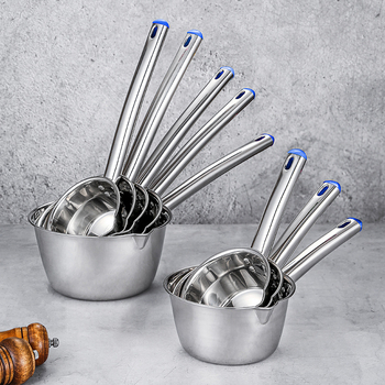 Lingură de supă din oțel inoxidabil 304, cu mâner lung și bol îngroșat, rezistentă la temperaturi înalte pentru bucătăriile comerciale