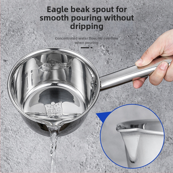 Lingură de supă din oțel inoxidabil 304, cu mâner lung și bol îngroșat, rezistentă la temperaturi înalte pentru bucătăriile comerciale