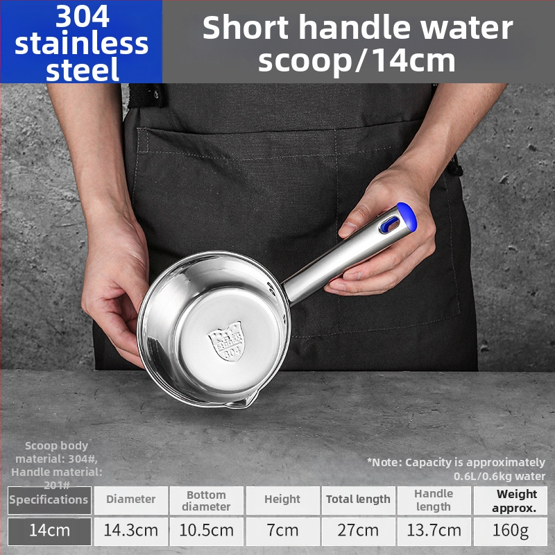 Lingură de supă din oțel inoxidabil 304, cu mâner lung și bol îngroșat, rezistentă la temperaturi înalte pentru bucătăriile comerciale