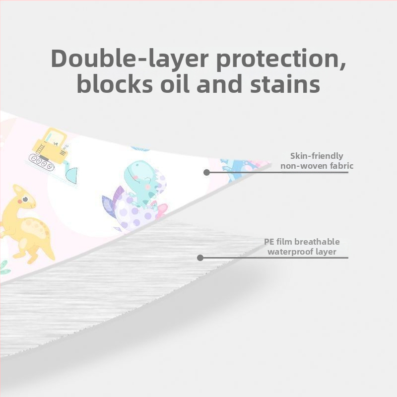 Vienkartinės rankovės vaikams — priešslydžio, atsitiktinis raštas