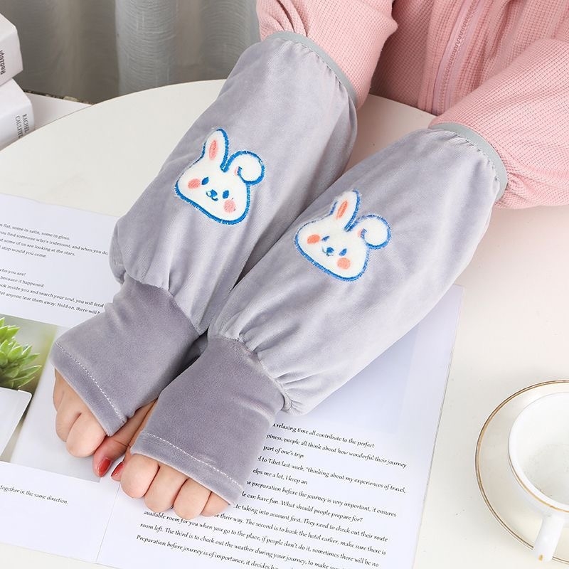 Uniszex gyermek téli karmelegítő ujjvédők, egyszínű, domborított textúrával