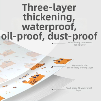 Vienkartinės vaiko rankų rankovės, dulkėms atsparios, audinys, universali tinka, vientisas raštas